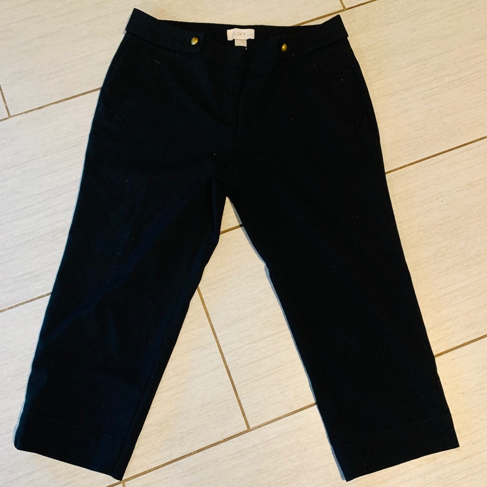 Ann Taylor Loft Black Capri Pants 4P